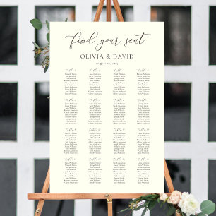 Tableau de disposition de table de couleur ivoire