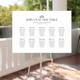 Tableau de disposition de table Palm noire
