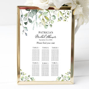 Tableau de Fête des mariées Eucalyptus vert
