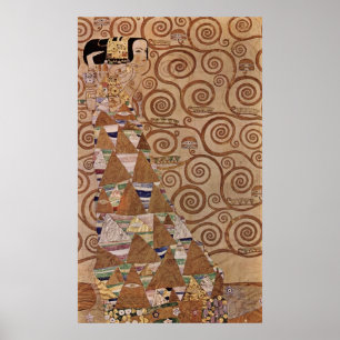 Tableau de Gustav Klimt : L'Expectation (1908)