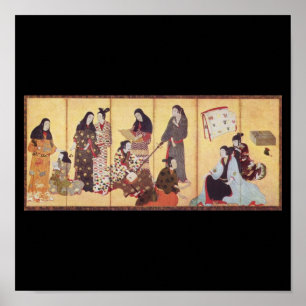 Tableau de Iwasa Matabei c. 1650 Japon