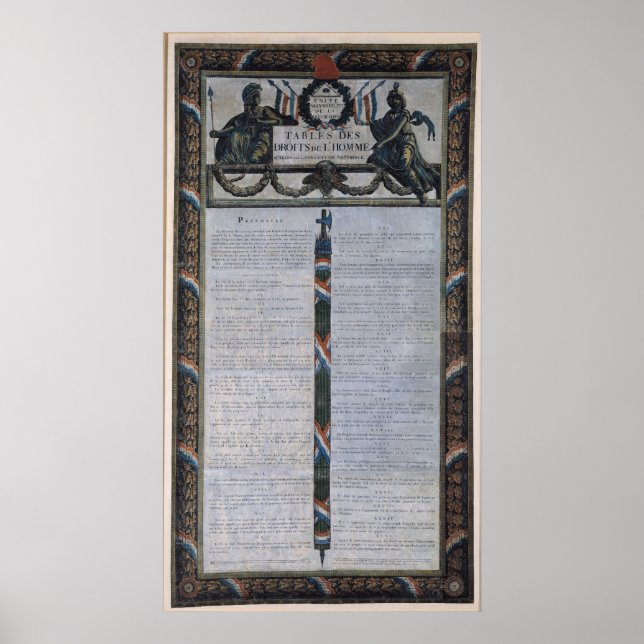 Tableau de la Déclaration des droits de l'homme (Devant)