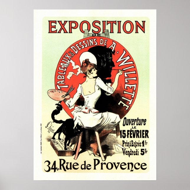 Tableau de l'EXPOSITION Ad Jules Cheret Français V (Devant)