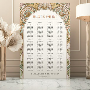 Tableau de mariage assis inspiré de l'Art nouveau