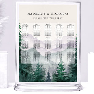 Tableau de Mariage de la Forêt de Montagne Brumeus