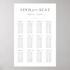 Tableau de Mariage de script minimaliste moderne