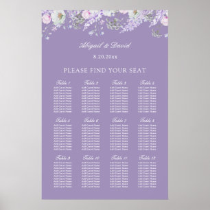 Tableau de Mariage Fleurs de Lavande
