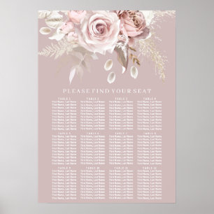 Tableau de Mariage floral luxueux