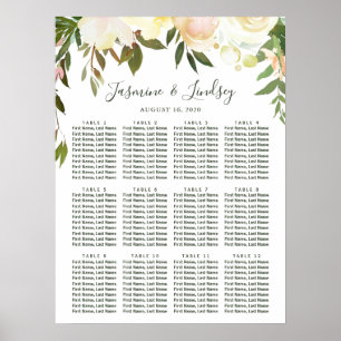 Tableau de Mariage Floral Végétal Rustique