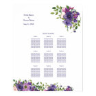 Tableau de Mariage Rose bleu violet sauvage