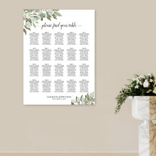 Tableau de Mariage Rustique Eucalyptus 20 Tables