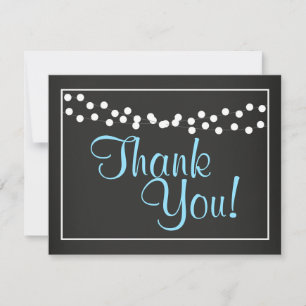 Tableau de Merci avec la carte de note de lumières