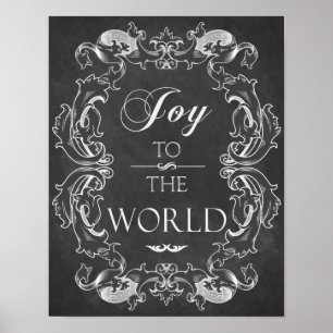 Tableau de Noël Joy To the World Citation Art