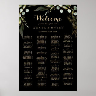 Tableau de placement alphabétique Eucalyptus Vert