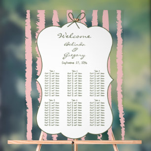 Tableau de placement de mariage écriture manuscrit