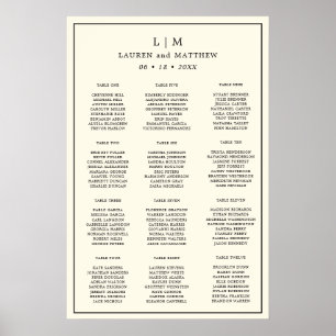 Tableau de placement de mariage jaune beurre moder