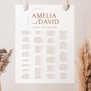 Tableau de placement de sièges alphabétique minima