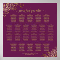 Tableau de placement des invités de mariage 22 tab