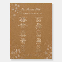 Tableau de placement en carton mousse Kraft Lunari