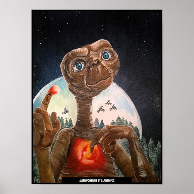 Tableau de portrait Alien par Alfred Fox (Devant)