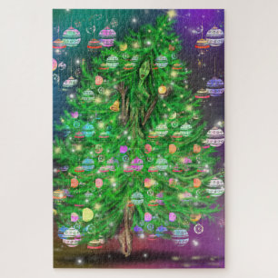Tableau de puzzle de l'arbre de Noël Gir