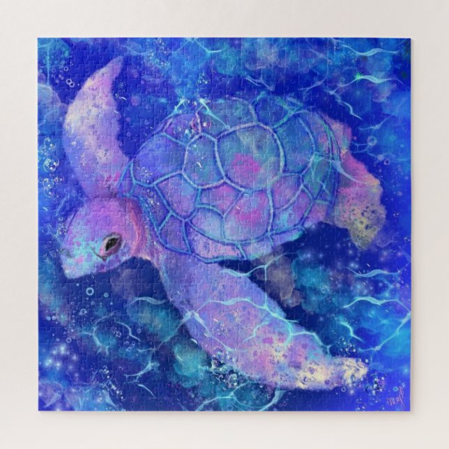 Tableau de puzzle de tortue d'eau (Vertical)