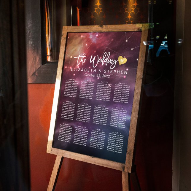Tableau de siège mariage Galaxy Nebula Constellati (Créateur téléchargé)