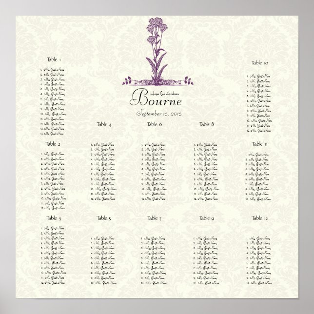 Tableau de sièges à branches de fleurs sauvages po (Devant)
