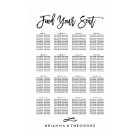 Tableau de sièges avec lettres à main chic