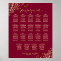 Tableau de sièges de 19 Mariages en Bourgogne et e