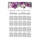 Tableau de sièges de Mariages de 20 tables violets