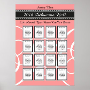 Tableau de sièges Debutante Ball / Sweet sixteen