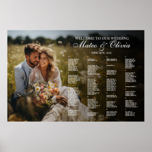 Tableau de sièges mariage avec photo alphabétique