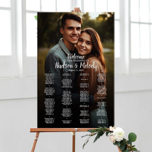 Tableau de sièges mariage avec photo alphabétique