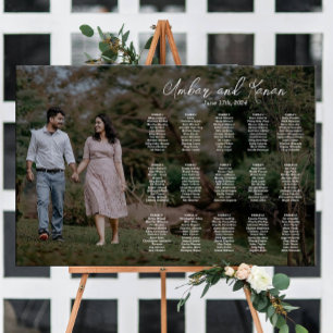 Tableau de sièges mariage avec photo modifiable
