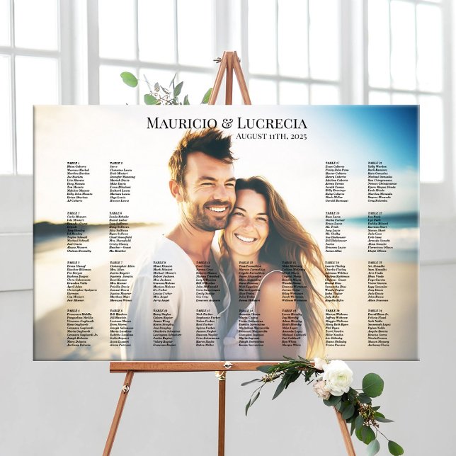 Tableau de sièges mariage avec photo modifiable (Créateur téléchargé)