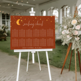 Tableau de sièges Mariage céleste vintage