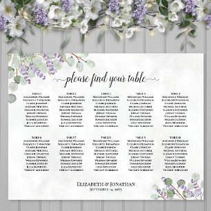 Tableau de sièges Mariage de 10 tables Lavender Eu
