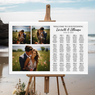 Tableau de sièges mariage de montage photo moderne
