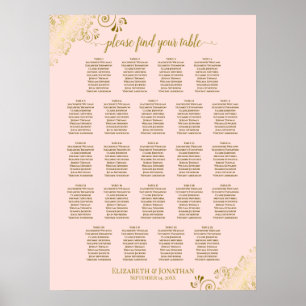 Tableau de sièges Mariage de table Blush Pink & Go
