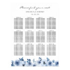 Tableau de sièges Mariage en bois bleu foncé