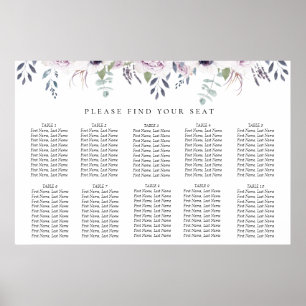 Tableau de sièges Mariage floral Dusty Garden