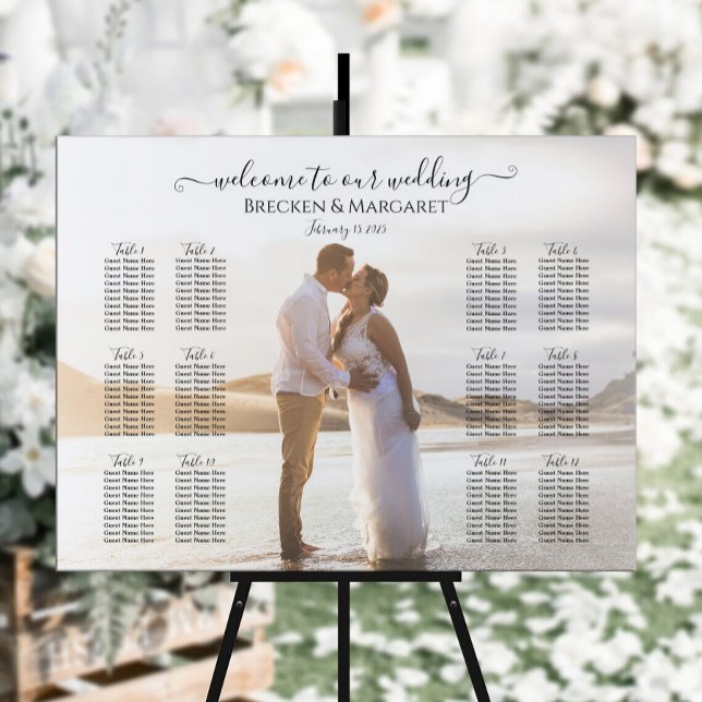 Tableau de sièges mariage moderne avec photo 12 ta (Créateur téléchargé)