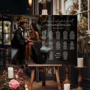 Tableau de sièges mariage moderne avec photo 12 ta