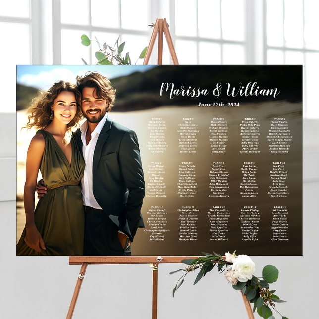 Tableau de sièges mariage moderne avec photo 15 ta (Créateur téléchargé)