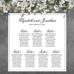 Tableau de sièges Mariage simple élégant 7 tables