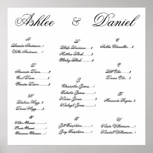 Tableau de sièges mariages