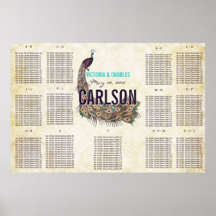 Tableau de sièges Peacock moderne vintage