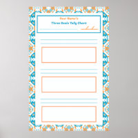 Tableau de suivi d'objectifs pour fille ADHD bleu 