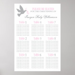 Tableau de table d'événement rose-gris Dove plan 1